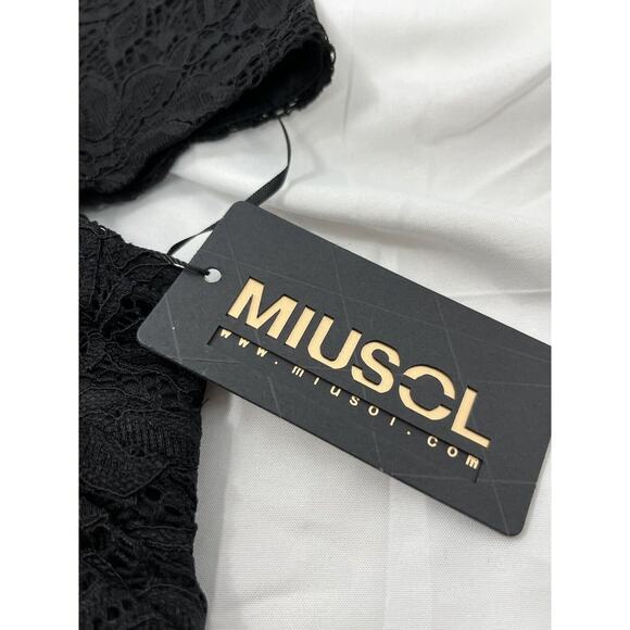 Miusol Women's Casual Deep V Neck Sleeveless Maxi Dress, Black, M3801R Sz. Small - Picture 5 of 11